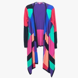 Bellario NY Diagonal Colorblock Waterfall Sweater